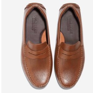 Cole Haan Men's Tan Perforated Loafers